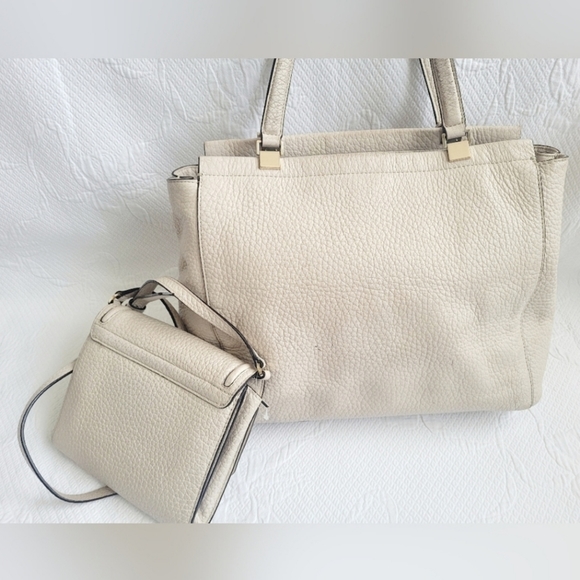 Kate Spade NY BANDLE Everett Way Tallulah Large & Crossbody Pebble Leather Cream - Picture 10 of 15